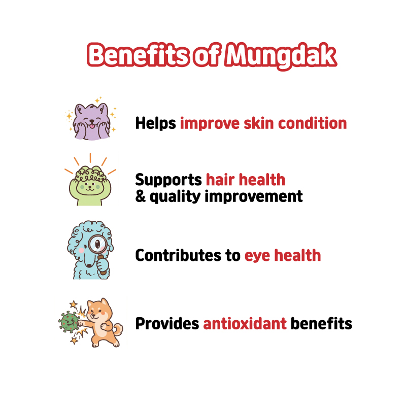 Mungdak Korean dog treat packaging display