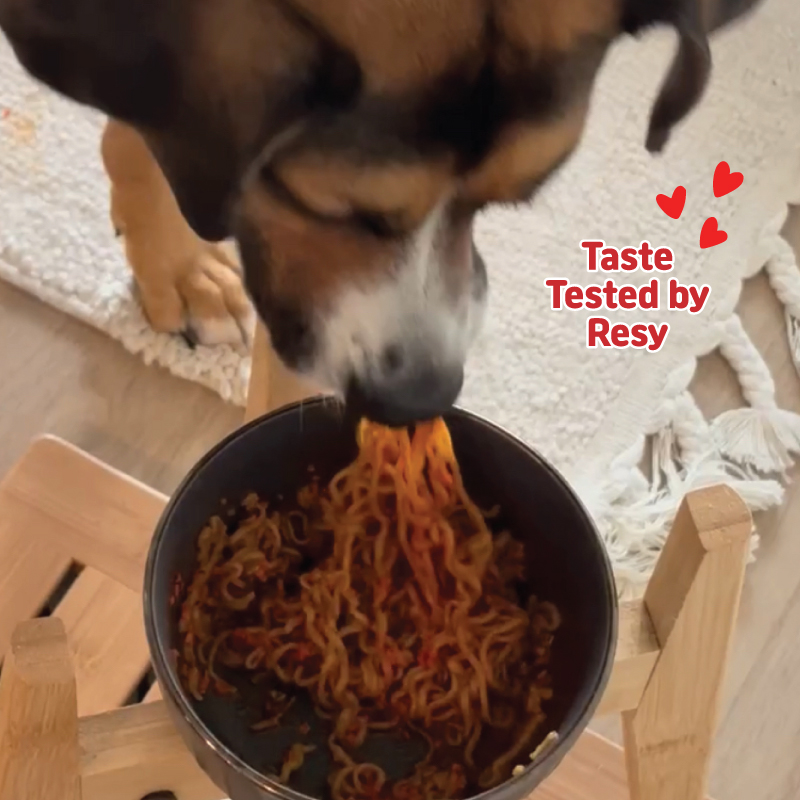 Mungdak premium Korean dog noodles - lifestyle shot