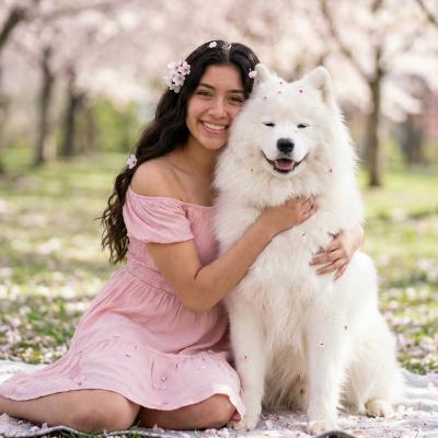 Komal with Milo